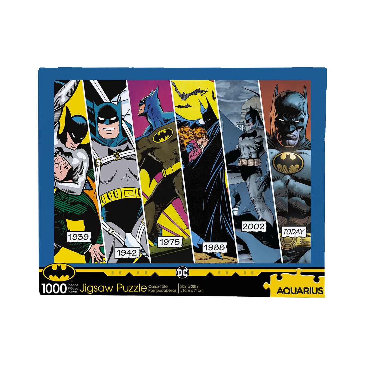 AQUARIUS DC Batman Timeline Puzzle (1000 Piece Jigsaw Puzzle) - Officially Licensed DC Comics Merchandise & Collectibles - Glare Free - Precision Fit - 20 x 28 Inches AQUARIUS