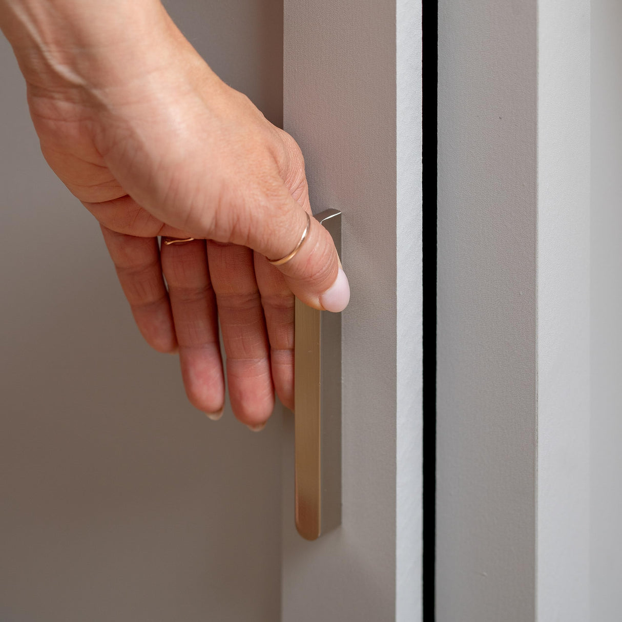 Martha Stewart Hutton Shaker Style Home Office Desk with Storage in Gray with Brushed Nickel Hardware Martha Stewart