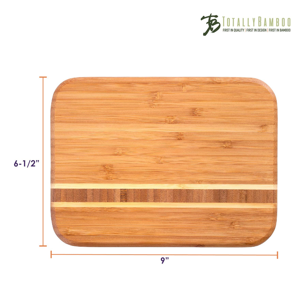 Totally Bamboo Barbados Bamboo Wood Cutting Board, 9" x 6.5" Totally Bamboo