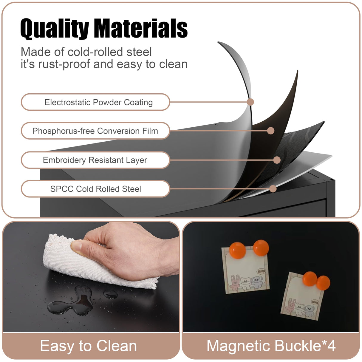 75"H Tall Bathroom Storage Cabinet, Metal Cabinets with Open Compartment, Narrow Storage Cabinet with Doors and Adjustable Shelves, Black Kitchen Pantry, Slim Storage Locker for Bathroom, Living Room MetalMax