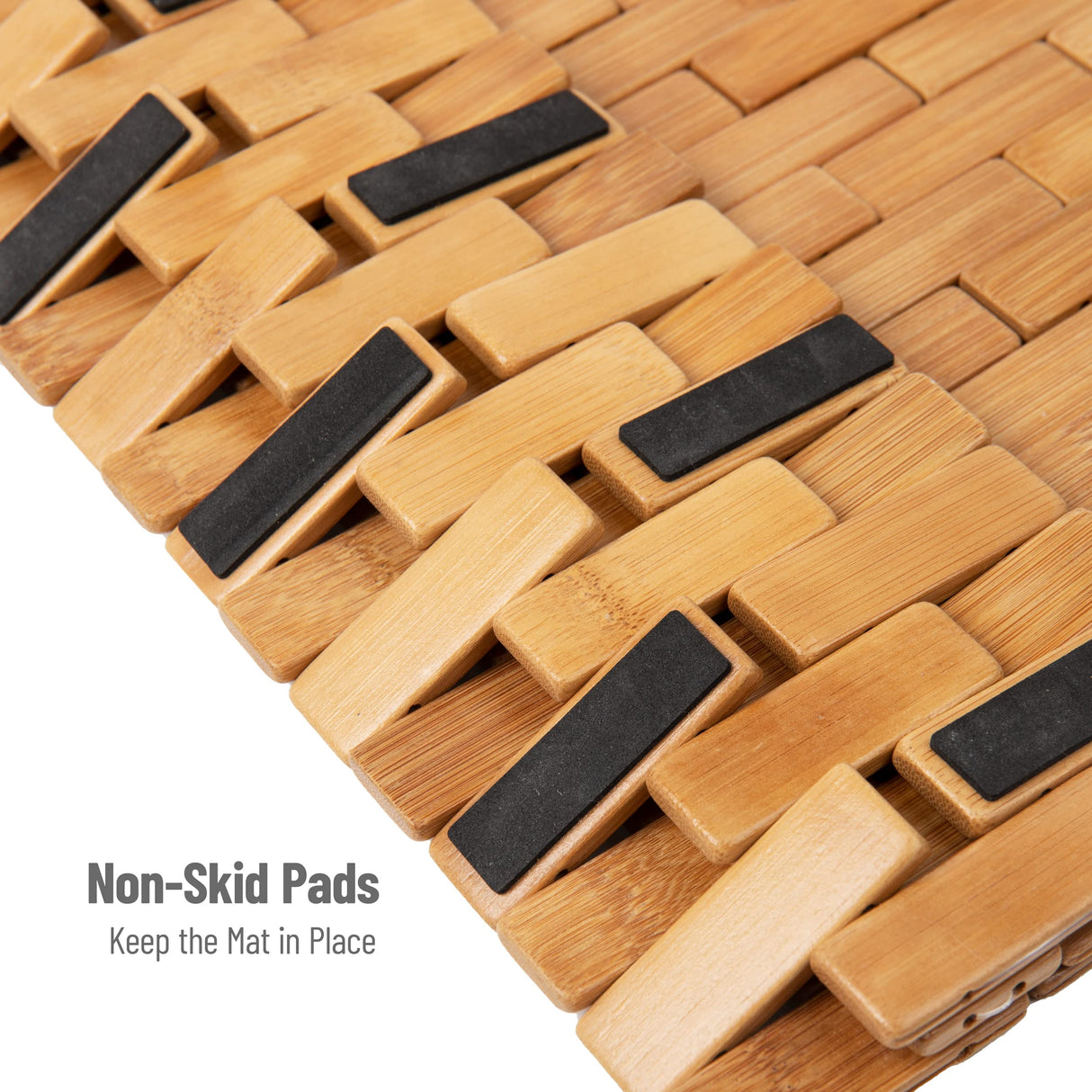 Mind Reader Bathtub Tray and Bath Mat Set, Bathroom Accessories, Rayon from Bamboo, 27.5" L x 5.75" W x 1.75" H, 2 pcs, Brown Mind Reader