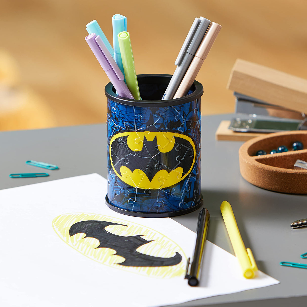 Ravensburger Batman Pencil Cup 3D Puzzle for Kids - Every Piece is Unique, Pieces Fit Together Perfectly Ravensburger