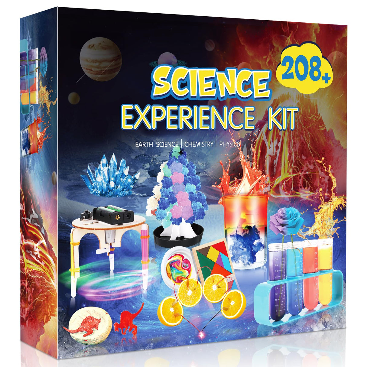208+ Science Experiments - Science Kits for Kids Age 5-7-8-12, S.T.E.M Preschool Learning Educational Toys, Volcano Chemistry Set Scientist Set, Halloween Christmas Birthday Gift Ideas for Boys Girls Mestown