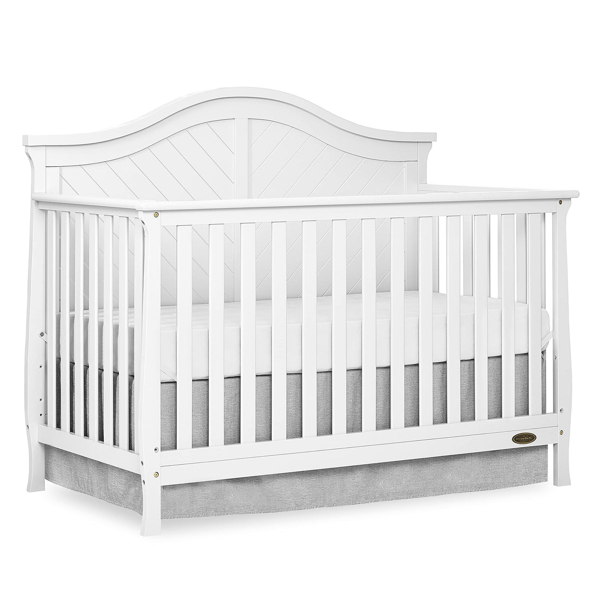 Dream On Me Kaylin 5-in-1 Convertible Crib in White, Greenguard Gold Certified 56x31x47 Inch (Pack of 1) Dream On Me