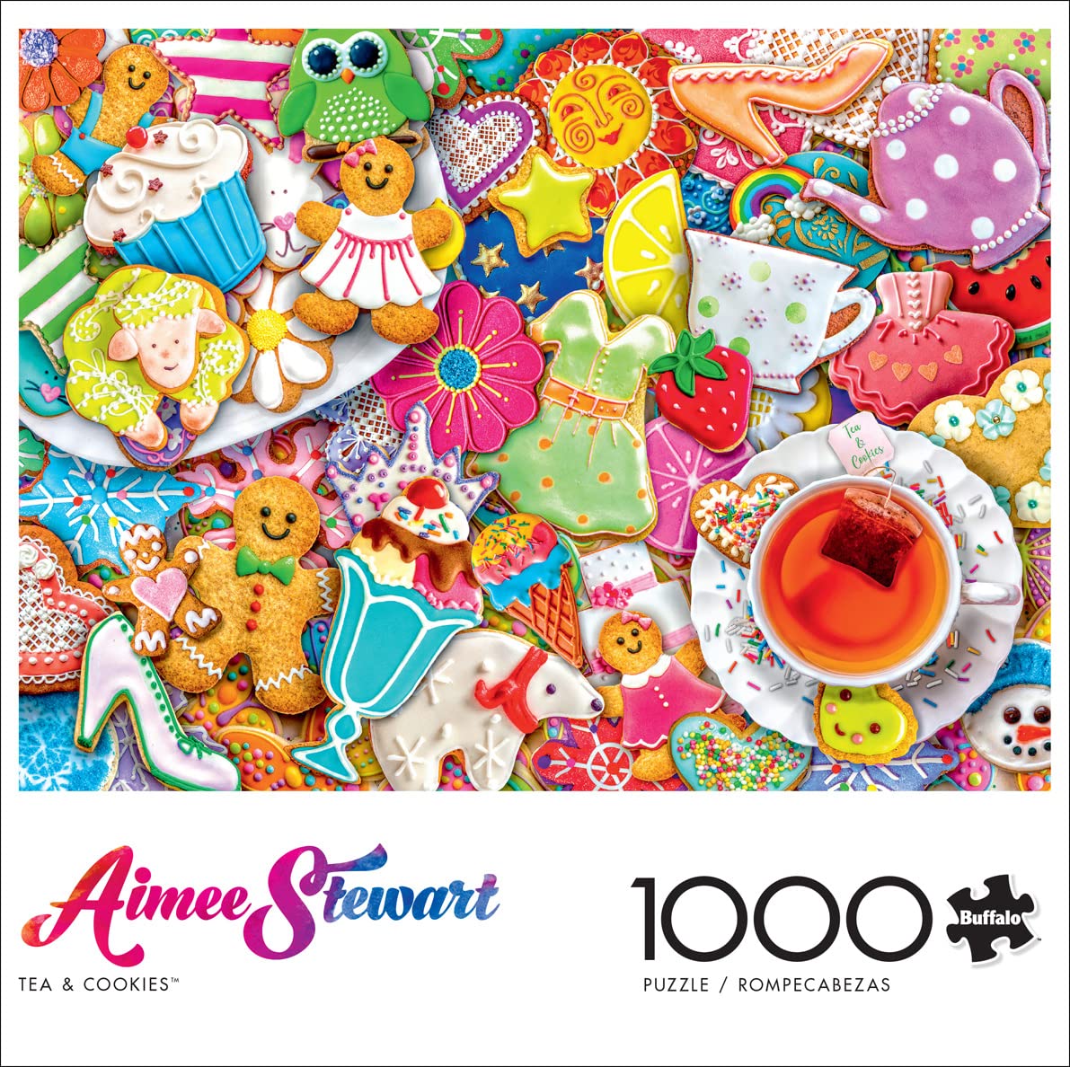 Buffalo Games - Aimee Stewart - Tea and Cookies - 1000 Piece Jigsaw Puzzle for Adults -Challenging Puzzle Perfect for Game Nights - Finished Size is 26.75 x 19.75 Buffalo Games