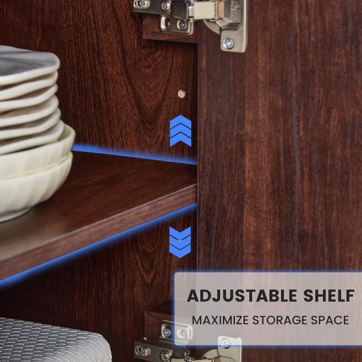 71" Tall Pantry Cabinet with Drawer and Adjustable Shelves, Modern Storage Cabinet with Doors, Kitchen Buffet Cabinet, Food Pantry Storage Cabinet, Coffee Bar, Living Room and Dining Room Cherry LIDYUK