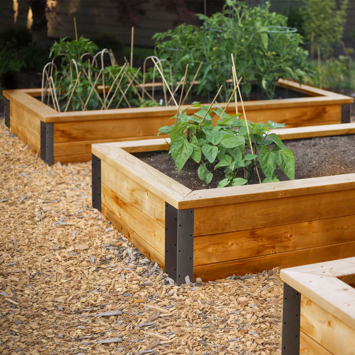 WLLEYAY Set of 8 Raised Garden Bed Corner Brackets with Wood Screws for 20"-24" Bed, Rust Resistant Raised Bed Corners Metal Connectors 11" x 3" x 3" for Vegetable Planter Garden WLLEYAY