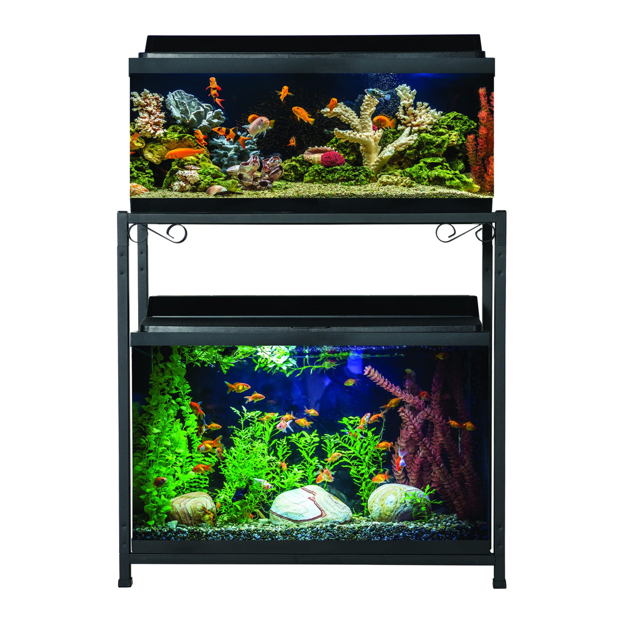 TitanEze 29 Gallon Double Aquarium Stand (2 Stands in 1), Fish Tank Stand, Bird Cage Stand, 32.5" W x 32 "H x 13" D Caitec