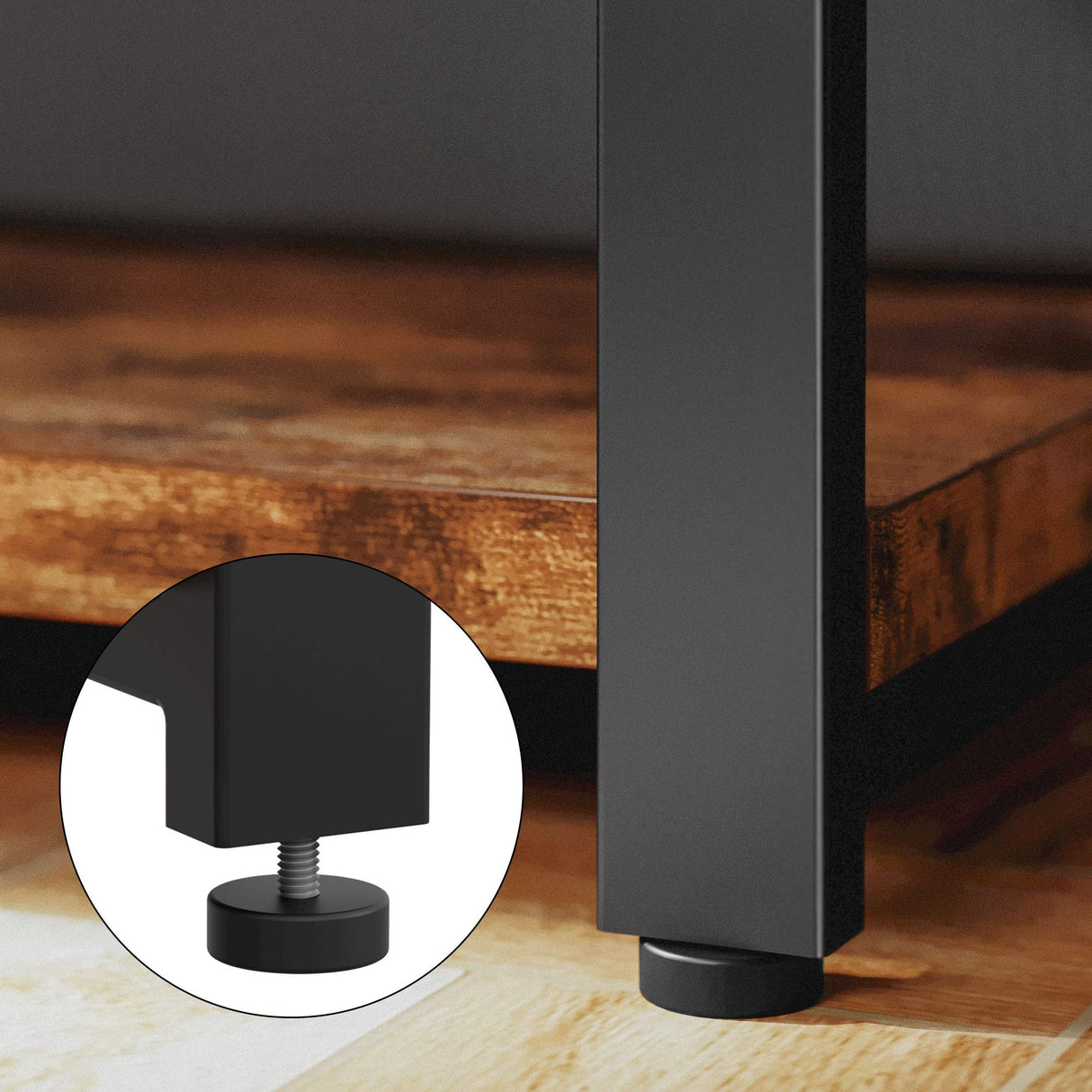 IRONCK Rustic Entryway Console Table, Long Hallway Table 70.8 in 3-Tier, TV Stand Entertainment Center Media Stand for Living Room, Industrial Style, Vintage Brown IRONCK