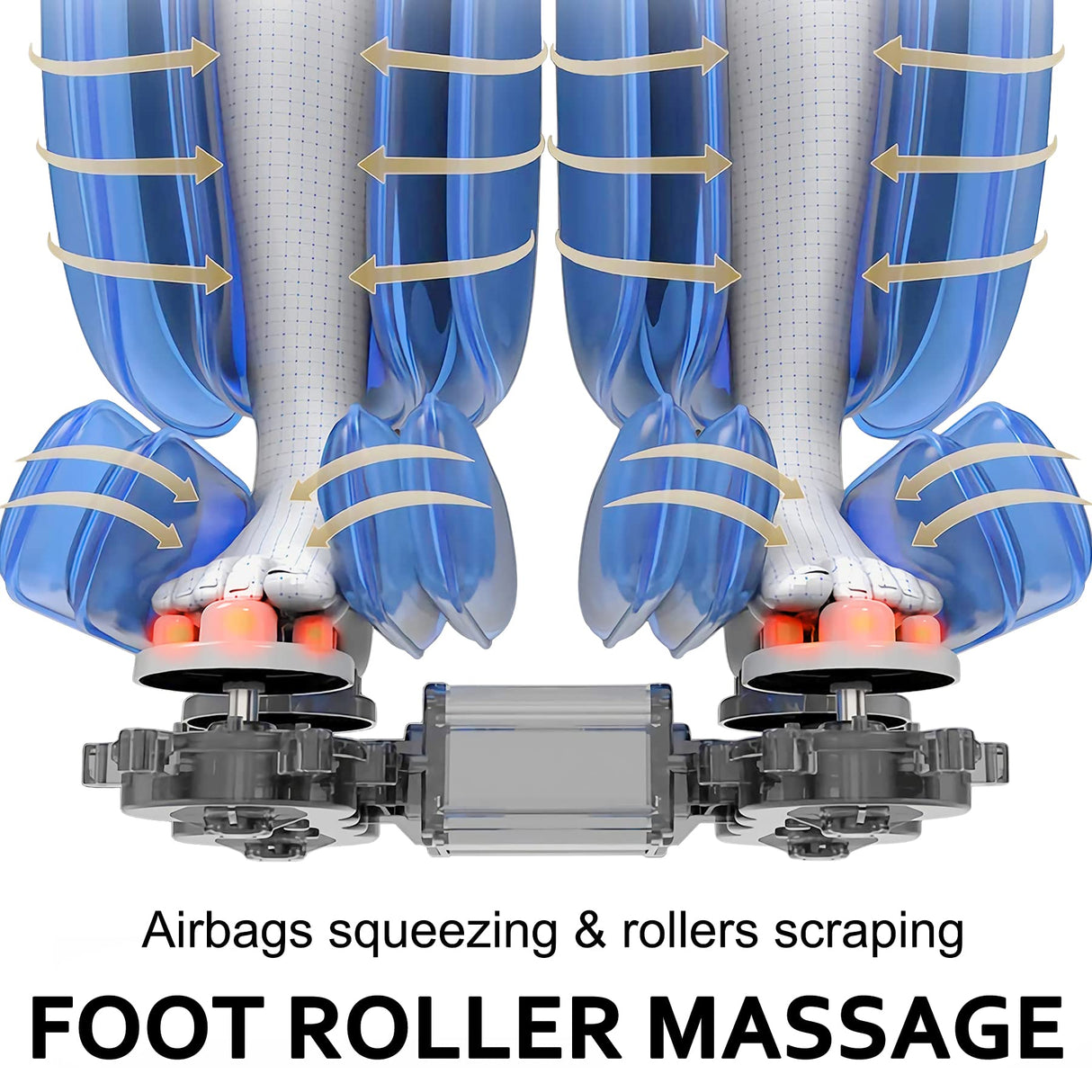 BILITOK Massage Chair with Zero Gravity, Full Body Massage Chair Recliner with Airbags, Heating, Bluetooth Speaker, Foot Roller, Touch Screen, Gold BILITOK