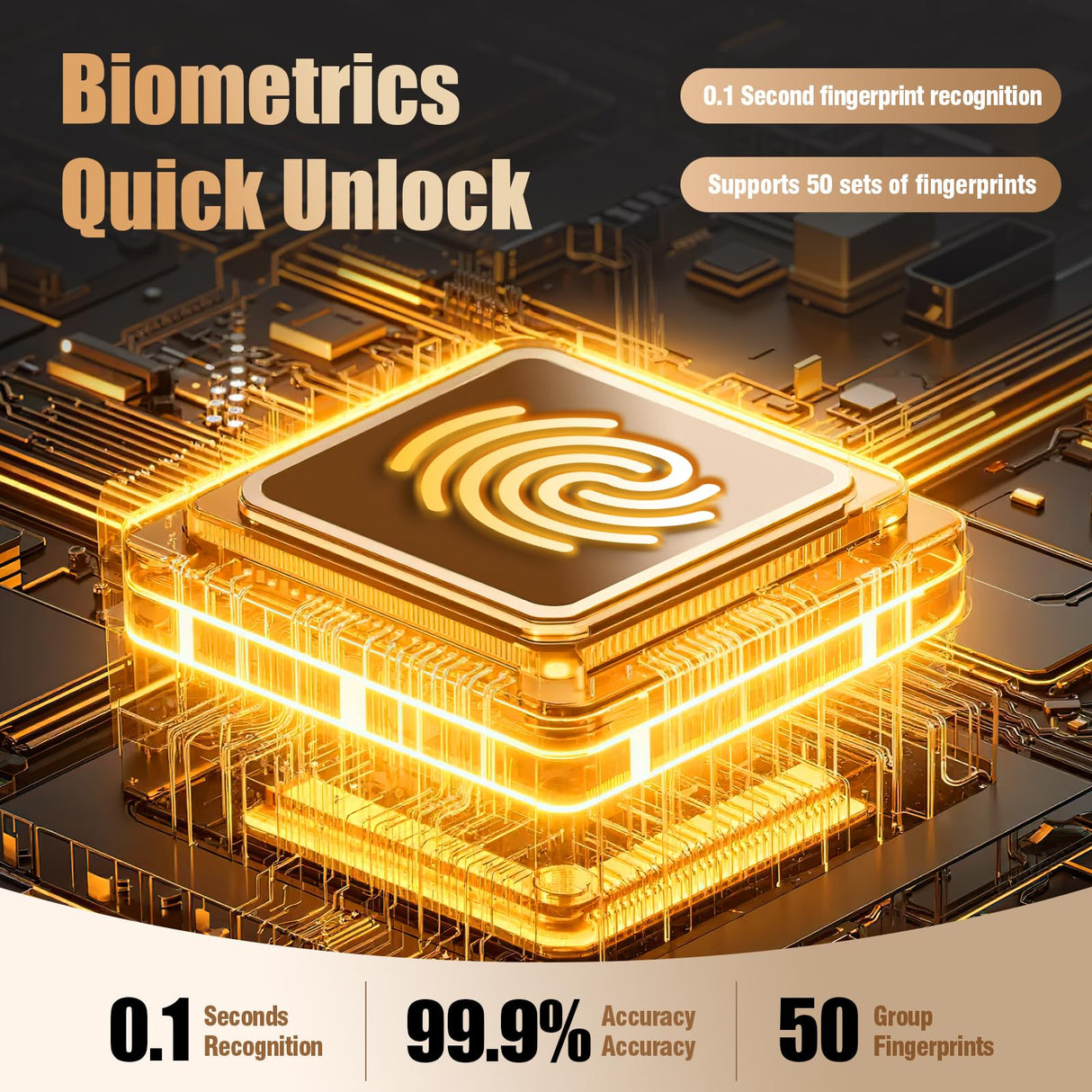 2.3 Cu Ft Safe Box Quick-access Gun Safe with Adjustable Shelf Safes for Home Documents Biometric Fingerprint Safe Box Waterproof With Alarm Lock box for Office Hotel Home ZIWJHK