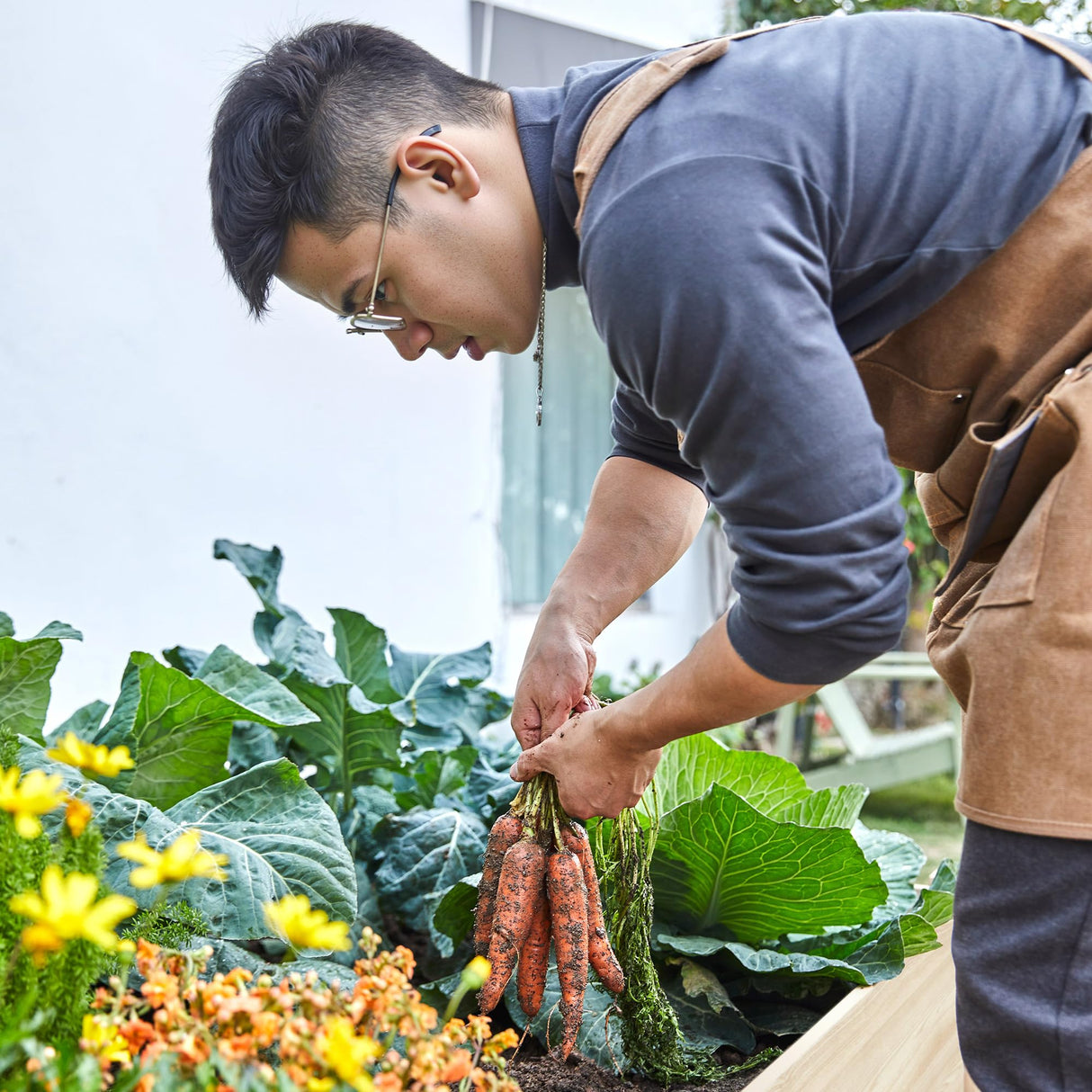 SPECRAFT 15 Inch Depth 8x4 FT Deep Wooden Raised Garden with Open Base, Extra Large Planter Box for Deep-Rooted Plants, Ideal for Outdoors, Patio, Backyard SPECRAFT