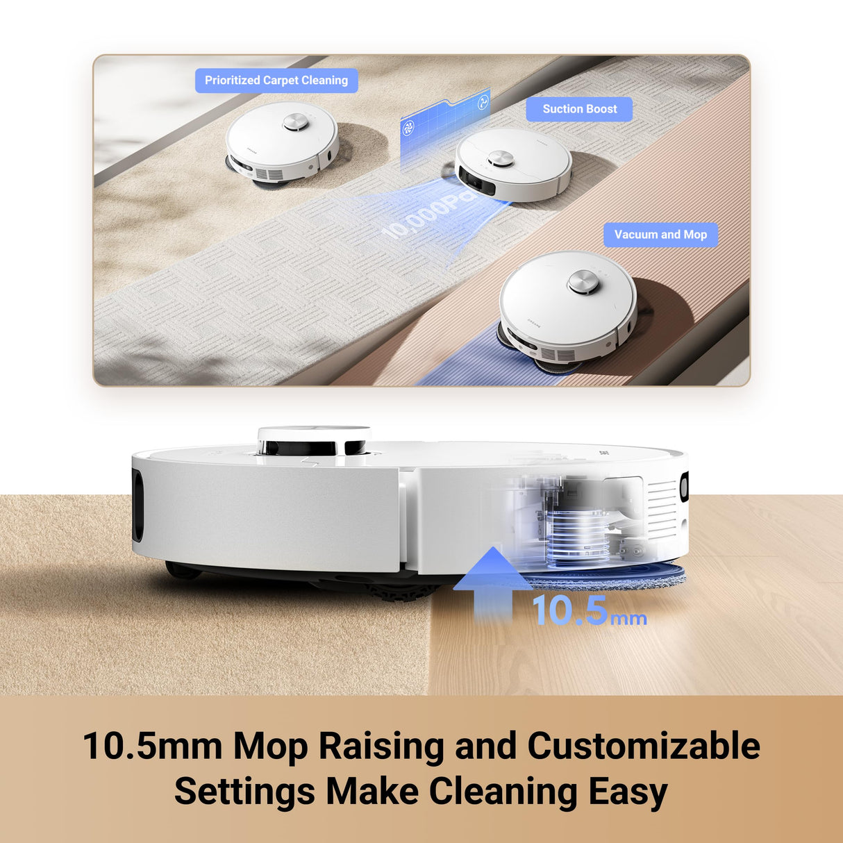 DREAME L10s Ultra Gen 2 Robot Vacuum and Mop, 10,000Pa Suction, MopExtend Technology, All-in-One Base Station, Pet-Friendly, Versatile Carpet Cleaning, DuoScrub Mopping System, Smart Pathfinder Tech DREAME