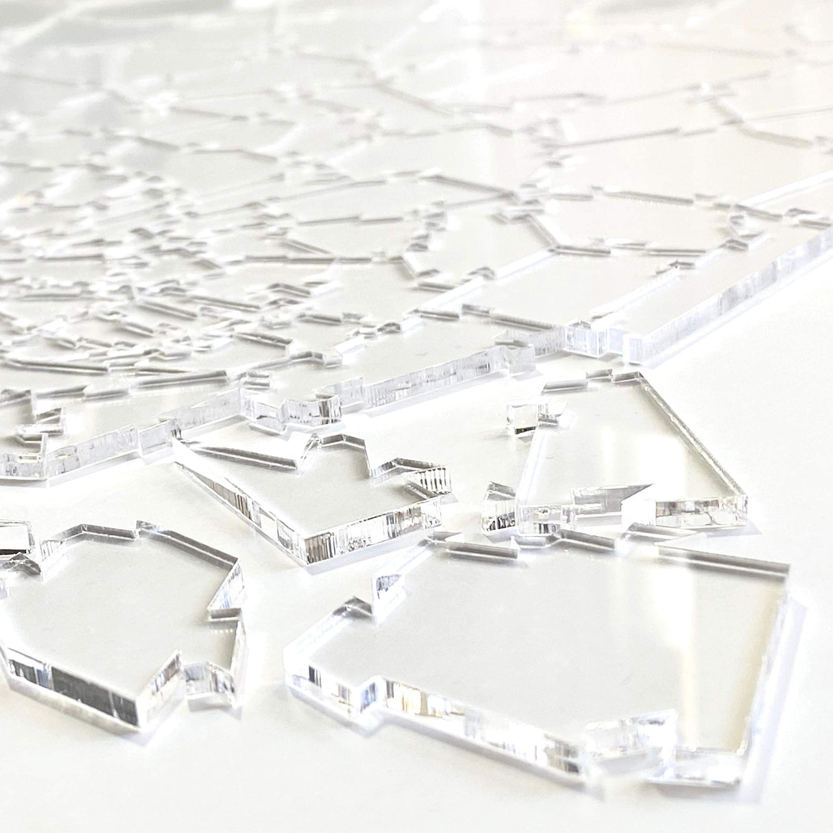 Broken Glass Puzzle - Clear Puzzle - Unique Clearly Impossible Puzzle - Difficult and Fun! - 161 Pieces 10 x 10'' WoodArtSupply