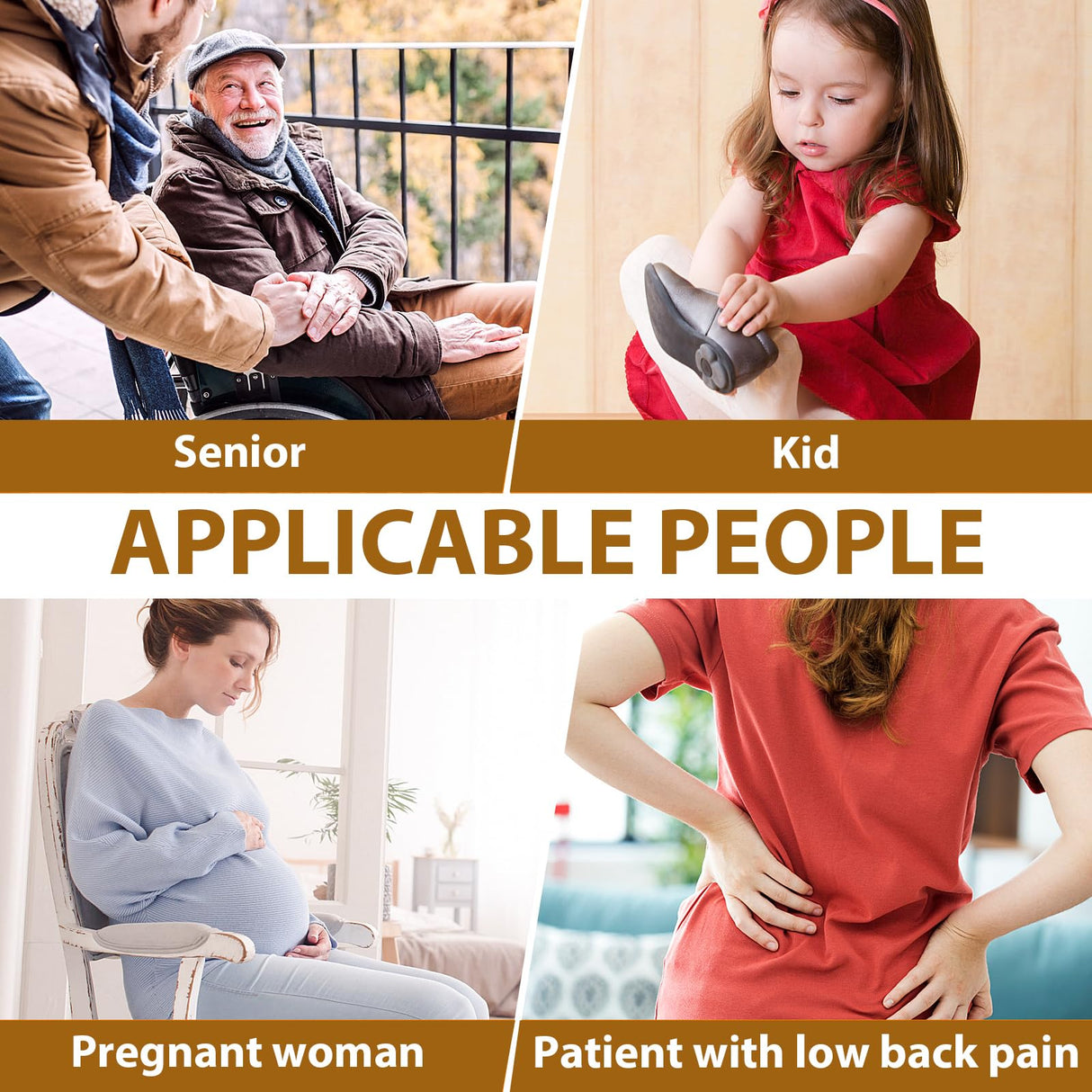 Healifty Wooden Shoe Horn 2 Pcs - 15.5in & 6.2in Shoe Spoon for Boots and Shoes, Shoe Horn Long and Short Handle for Seniors, & Adults Healifty