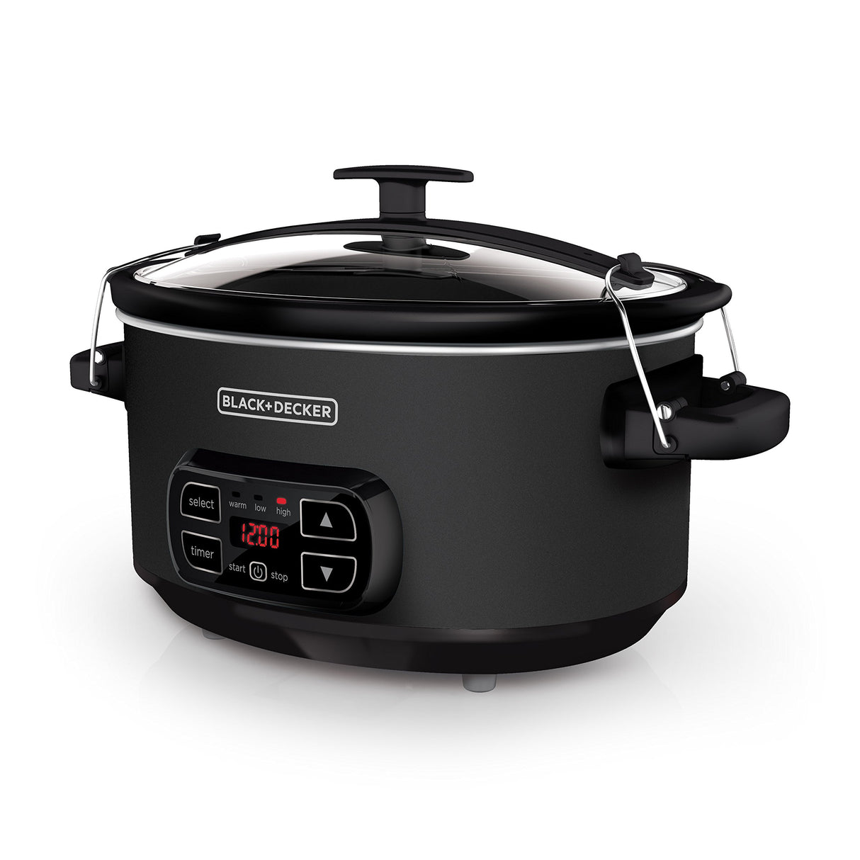 BLACK+DECKER 7-Quart Slow Cooker, SCD4007, Chalkboard Exterior, Locking Lid, 3 Heat Settings, Removable Stoneware Crock BLACK+DECKER