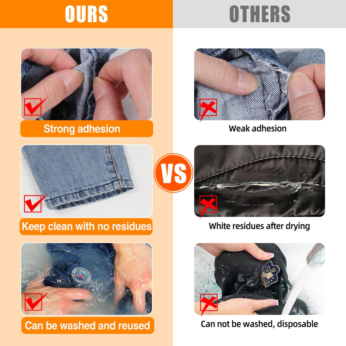 FITTDYHE Fabric Glue Permanent, 60 ML Washable Clear Clothing Glue, Super Fabric Glue for Rhinestones, Patches, Clothes, Denim, Leather, Polyester, Fabrics, Doll Repair, Flannel, Cotton FITTDYHE