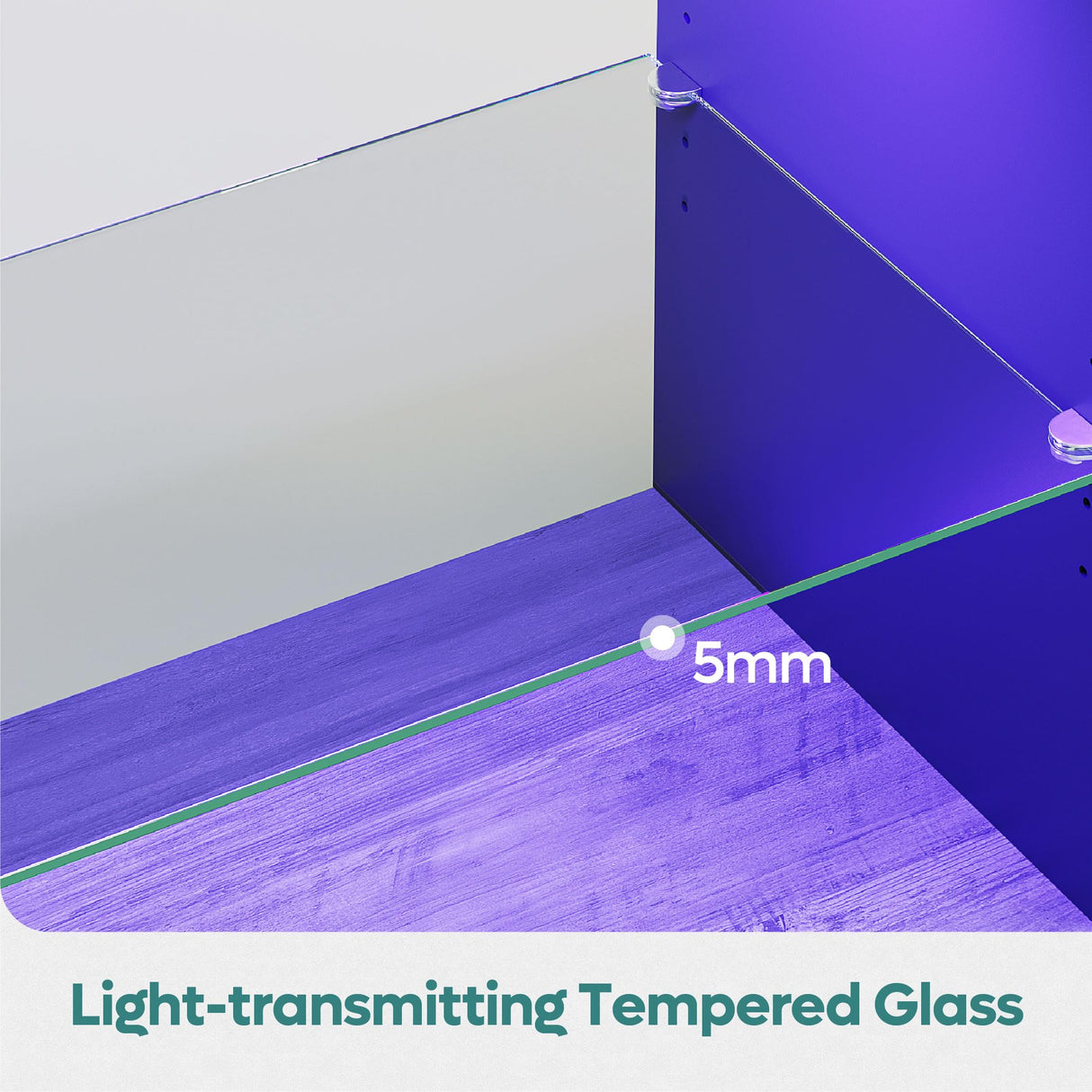 Bestier LED TV Stand for PS5,Modern Gaming Entertainment Center with Cabinet for 60/65 Inch TV, TV Console with Adjustable Glass Shelf for Living Room Bedroom Grey Bestier