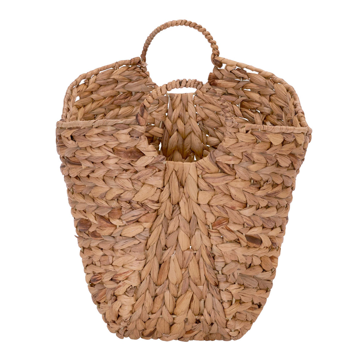 Household Essentials ML-4002 Tall Water Hyacinth Wicker Basket with Handles | Natural, Brown, Natural Household Essentials