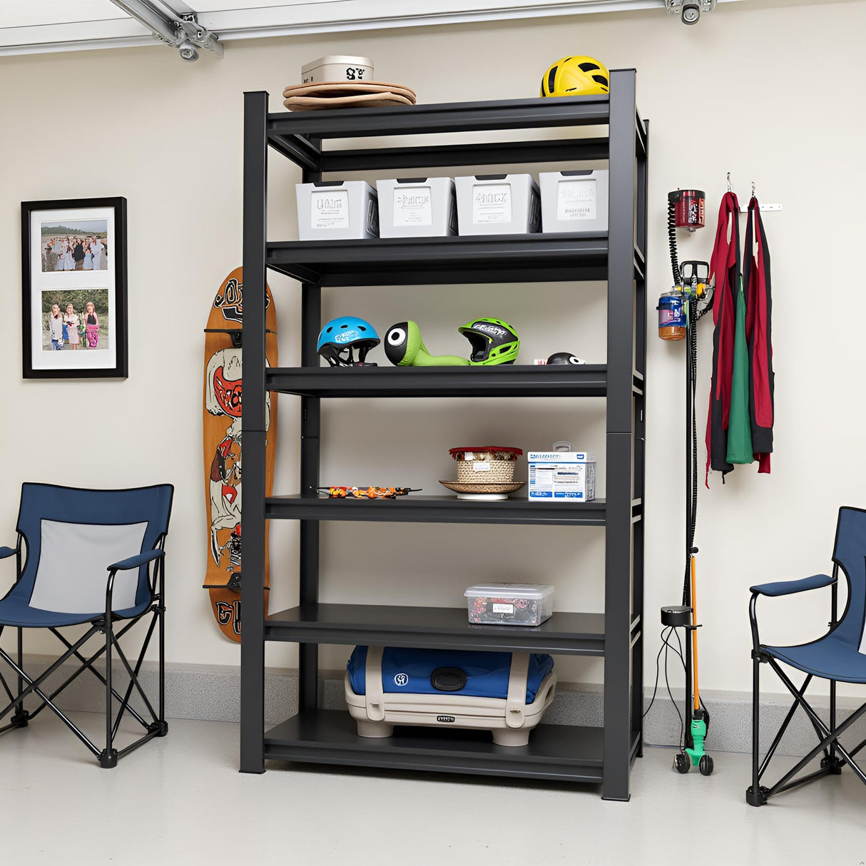Notmise Metal Garage Shelving Unit, Heavy Duty 6-Tier Adjustable Storage Rack, Steel Shelving, 3500 lbs Capacity, Industrial Shelves for Heavy Tools and Equipment (6-Tier 82" H x 40" W x 18" D) Notmise