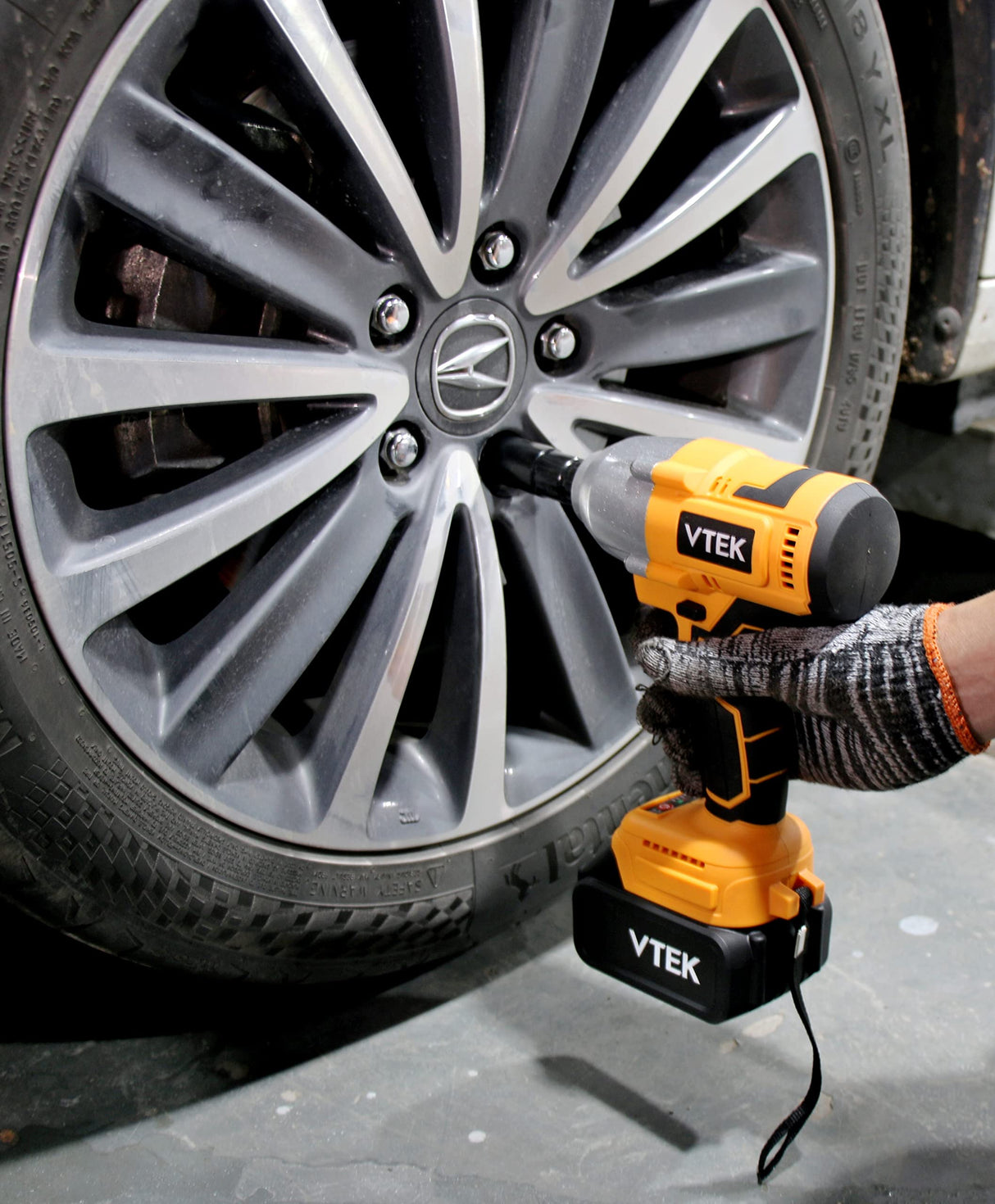 VTEK Brushless Impact Wrench 1/2 Inch Chuck,Max Torque 700N.m Cordless Impact Wrench 515 ft-lbs,Impact Gun for Car Tiers… VTEK