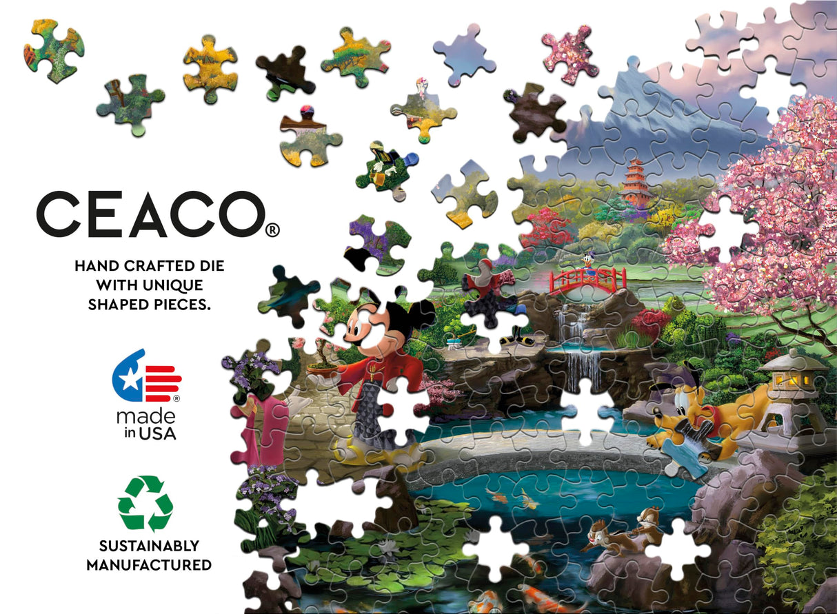 Ceaco - Disney - Thomas Kinkade - Mickey & Minnie in Japan - 1000 Piece Jigsaw Puzzle for Adults - Challenging Puzzle Perfect for Game Nights - Finished Size is 26.5 x 19 Ceaco