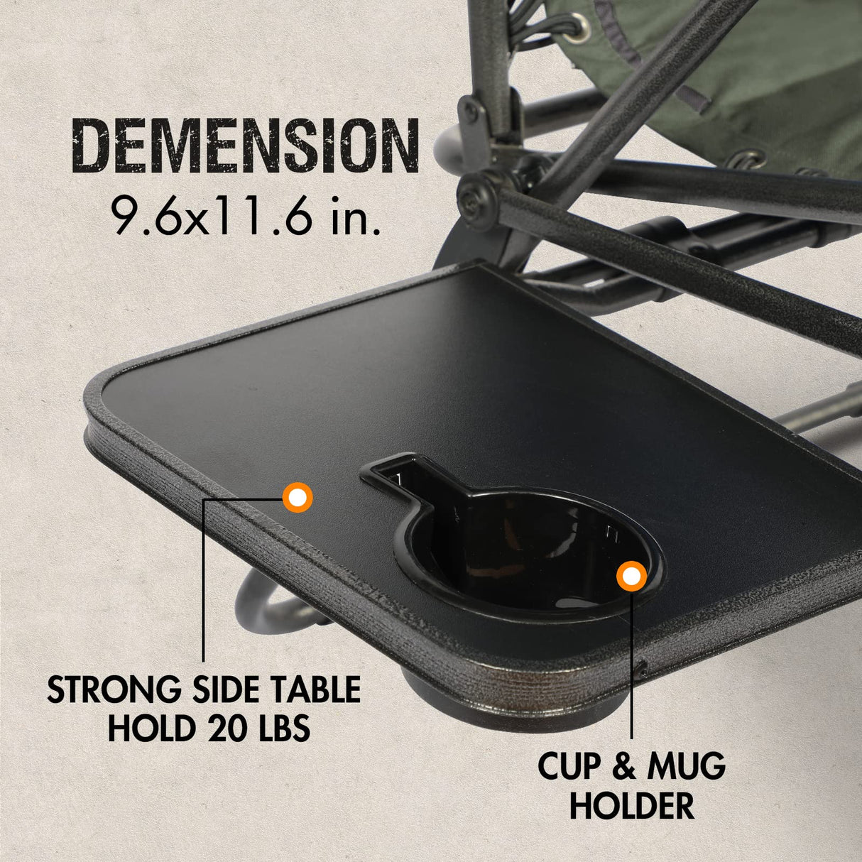 PORTAL Zero Gravity Oversized, Folding Reclining Patio, Full Padded Outdoor Foldable Lounge Chair with Adjustable Headrest, Support 350 LBS, Green PORTAL