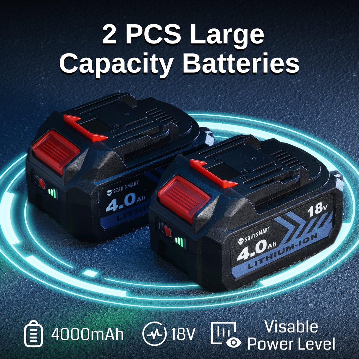 SainSmart Cordless Router With 2PCS Batteries, 18V-21V Brushless Compact Router Wood Tool, Fixed Base, 5 Level Speeds, 28000 R/MIN MAX, with 1/4” Collet, for CNC Woodworking & DIY Project SainSmart