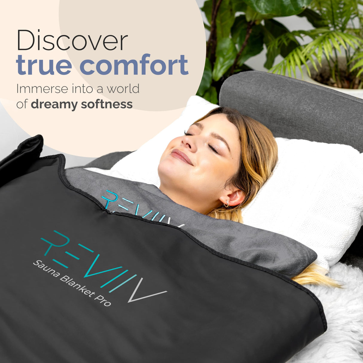 Sauna Blanket Insert Towel Kit - 3 Pcs Luxuriously Soft & Absorbent Sauna Towel Sack with Microfiber Head Towel & Headband - Sauna Accessories for Infrared Sauna Blanket Simplified Cleanup - 70" x 30" REVIIV