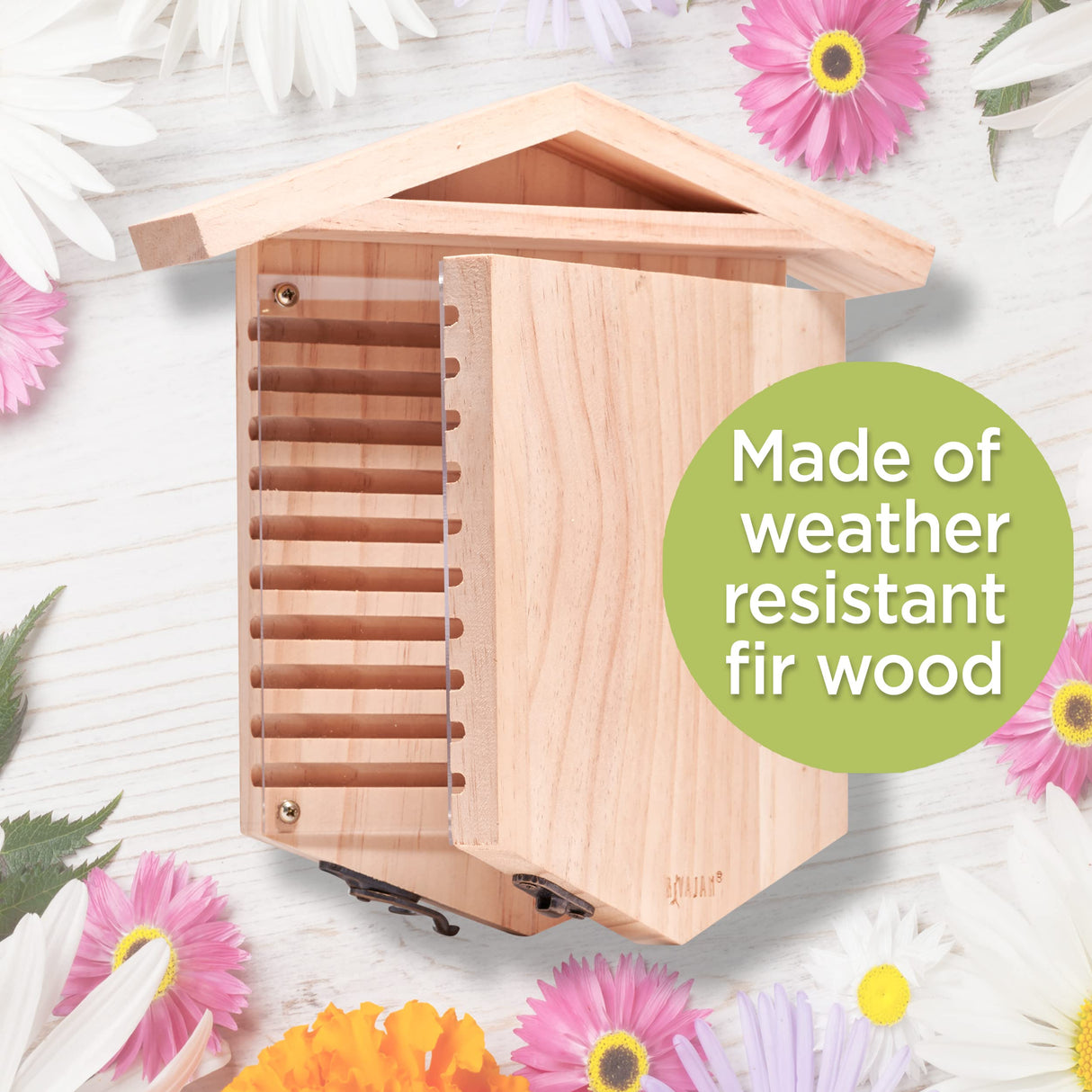 Rivajam Native Bee Observatory | Mason Bee Houses for Pollinating Bees | Pollinator Bee Houses for The Garden Lover | Leaf cutter Bee Home | Unique Gardening Gifts Rivajam