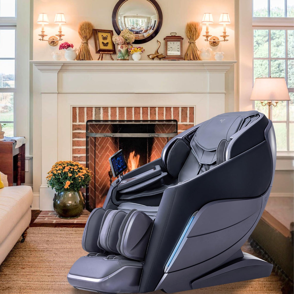 Alfine A710 Pro 2025 4D Massage Chair iRest System, Full Body Zero Gravity Recliner with SL Track, Yoga Stretching, Health Detection, APP Control, and Electric Calfrest Extension (Black) Alfine