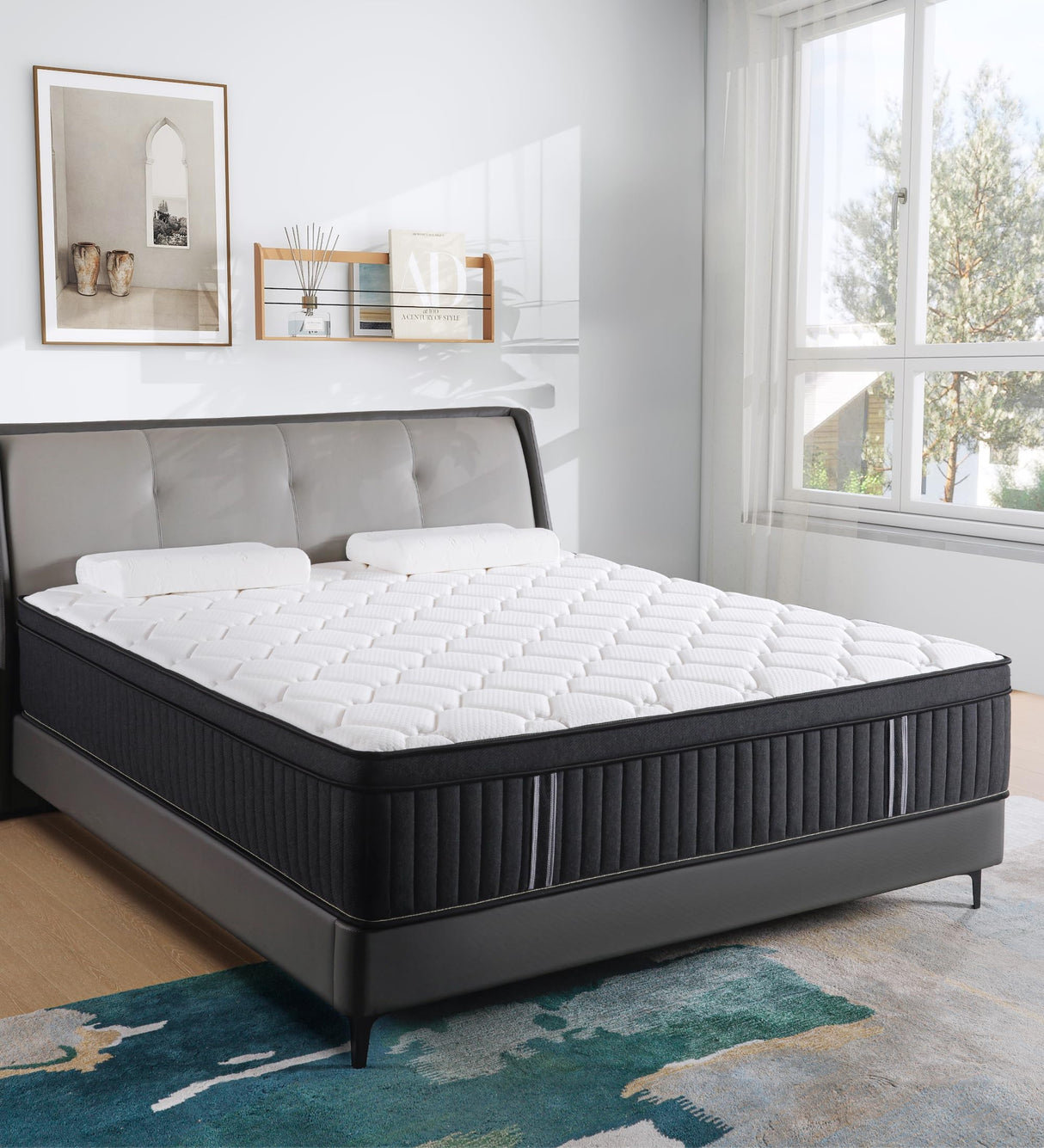 Huyamy Full Size Mattress,12 Inch Hybrid Full Mattress in a Box with Memory Foam & Individual Pocket Spring for Edge Support,Pressure Relief,Medium Firm. Huyamy