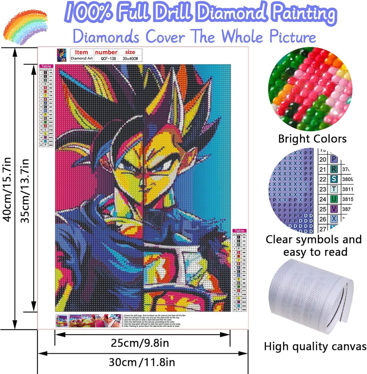 LILEIDECO Diamond Painting Kits for Adults DIY 5D Diamond Art Paint with Round Diamonds Full Drill Gem Art Cartoon- Painting Kit for Home Wall Decor Gifts 12x16inch LILEIDECO