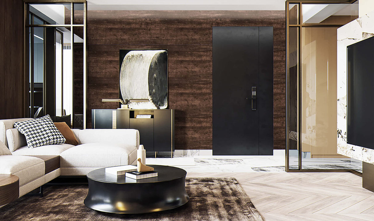 Dimoon Wood Wallpaper Brown Dark Wood Contact Paper Brown Wood Plank Wood Peel and Stick Wallpaper Removable Rustic Wood Grain Self Adhesive Vintage Distressed Texture Desk Vinyl Roll17.7"x78.7'' Dimoon