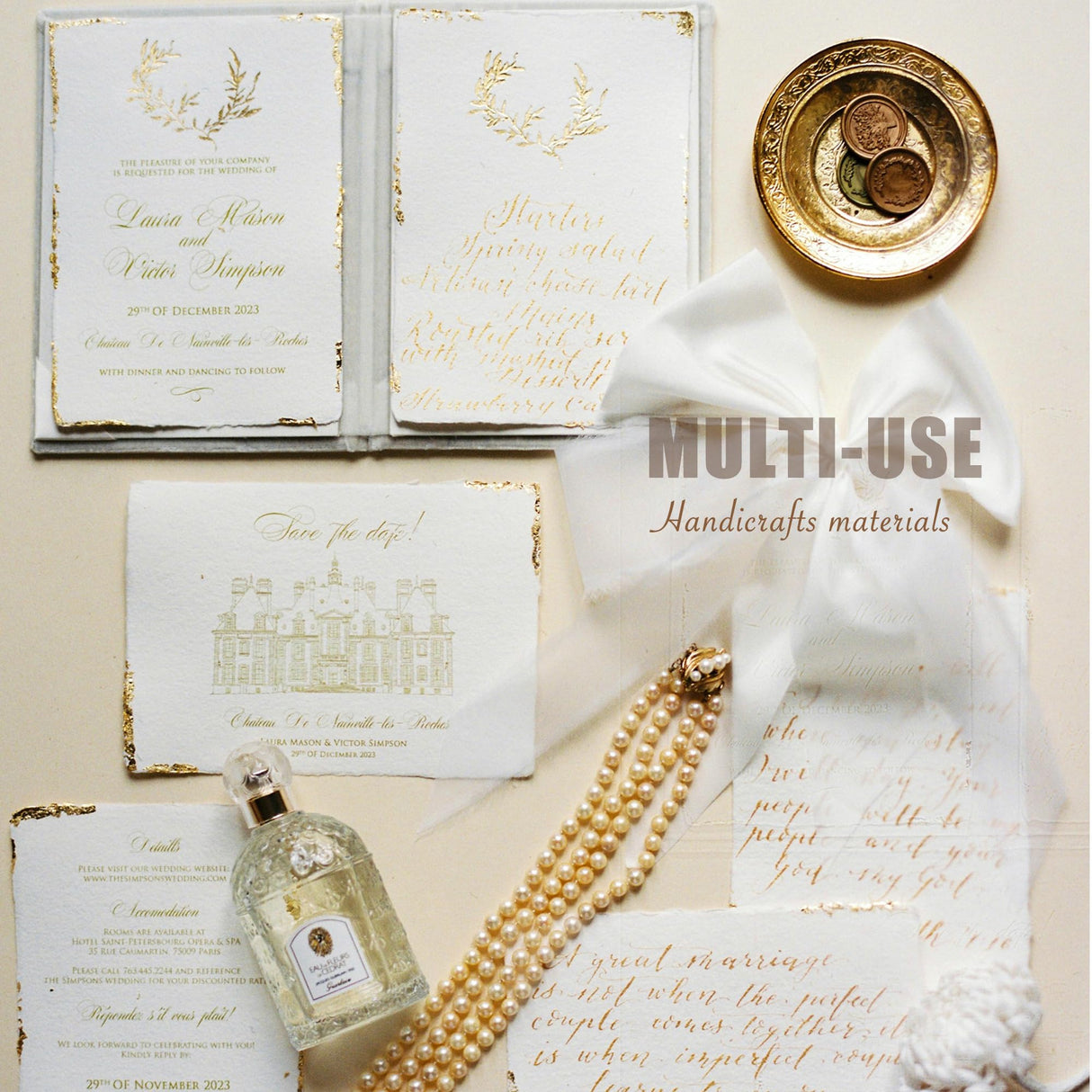 Aromoty 30 sheets A5 Large Textured Scrapbook Paper&Mesh Fabric set - Handmade Craft Mulberry Special Paper Mix for Scrapbooking Junk Journaling Supplies Card DIY Materials Collage, 5.8x8.2 Inches Aromoty