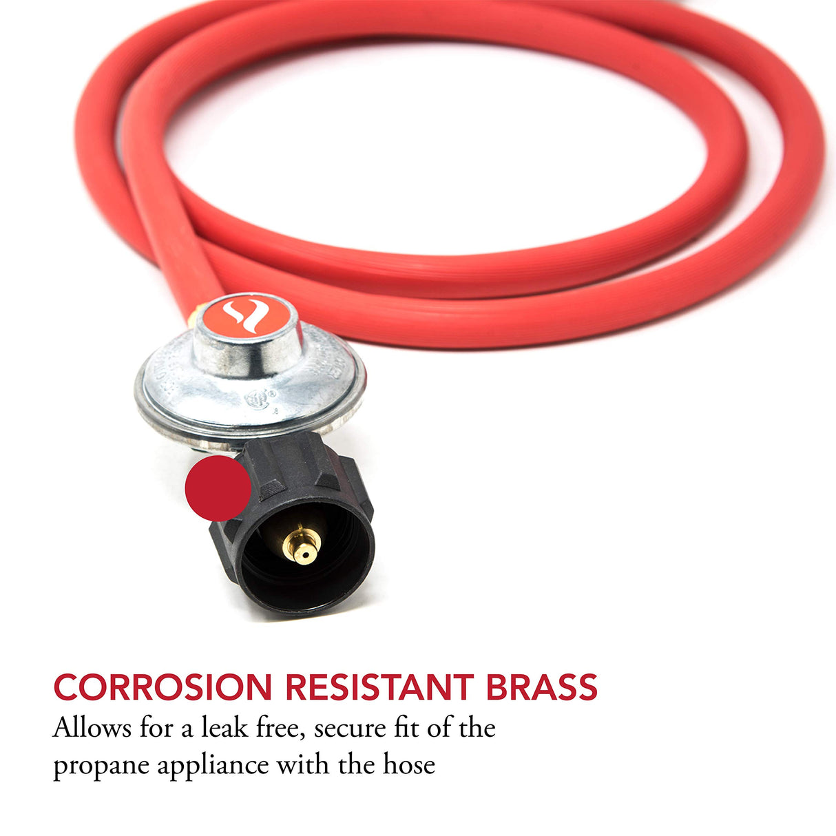 Gas One 2102 New Improved 6 ft Low Pressure Propane Regulator and Hose Connection Kit for LP/LPG Most LP/LPG Gas Grill, Heater and Fire Pit Table,Brown/A Gas One