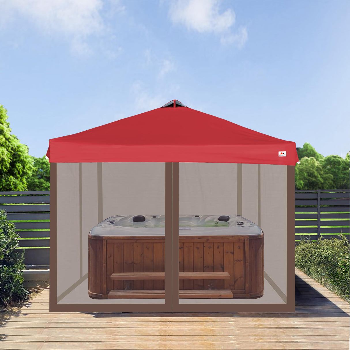 SCOCANOPY Universal Replacement Mosquito Netting Screen Walls for 10x10 Canopy Or Gazebo, Set of 4 Panels (Brown) SCOCANOPY