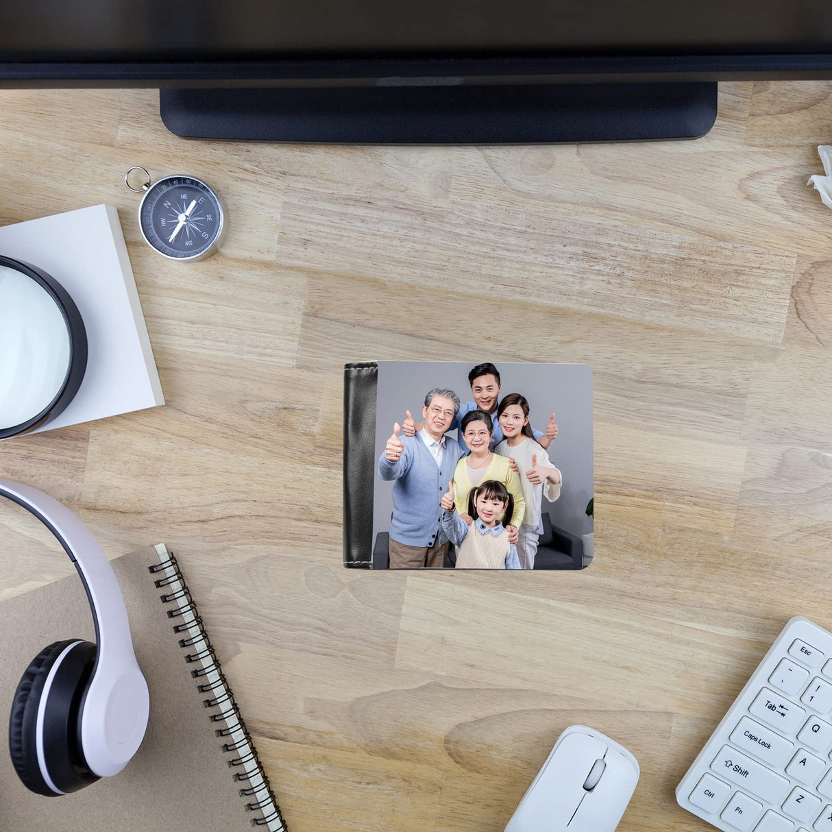 AiDiYGECO 5 pcs sublimation Wallet blank for men leather heat transfer fathers day Sublimate wallets card holder DIY black pocket wallets office travel work supplies AiDiYGECO