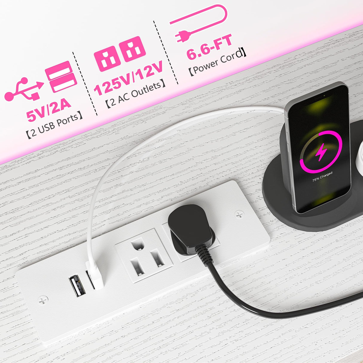 EnHomee 55" W White Dresser for Bedroom with 10 Drawers Long Dressers & Chests of Drawers with LED Lights & Power Outlets Large Dresser for Bedroom Dresser for Closet, Hallway, Metal Frame, White EnHomee