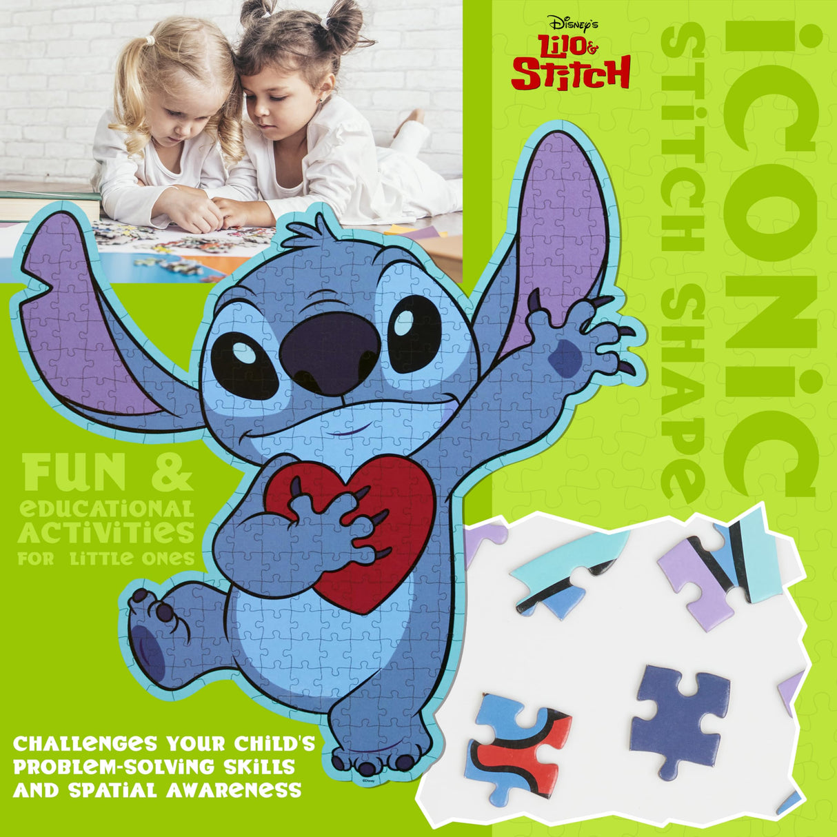 Disney Stitch Jigsaw Puzzle for Kids Teens or Adults 250 Pieces 7 Years Up Family Activity, Stitch Gifts Disney
