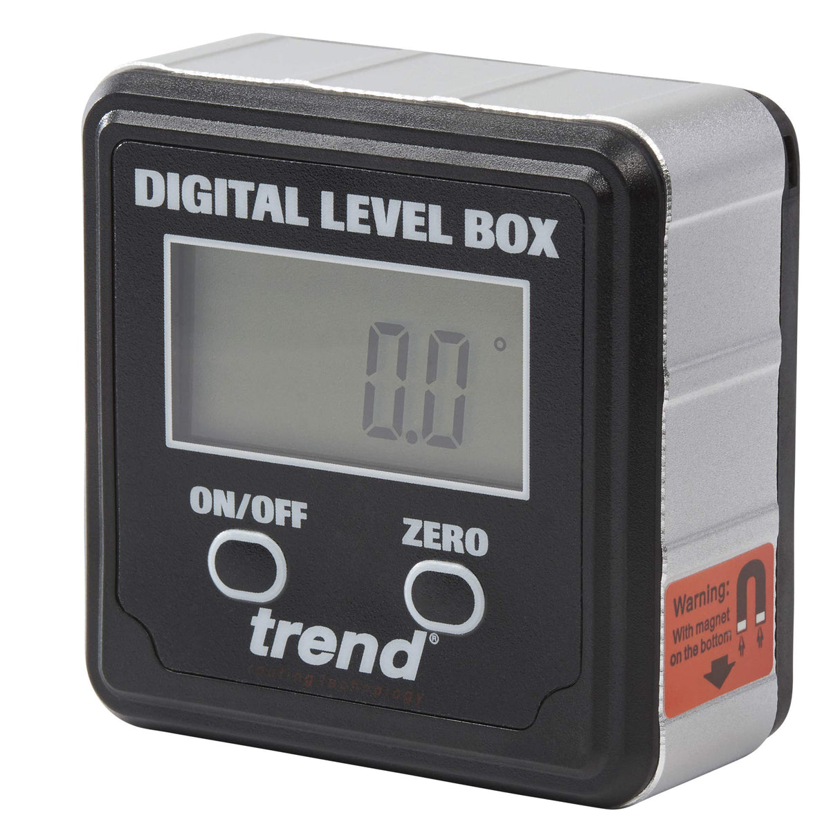 Trend Digital Level Box and Angle Finder (Magnetic Base & LCD Display) for Woodworking and Accurate Table/Miter Saw Angle Setting, Black, DLB TREND