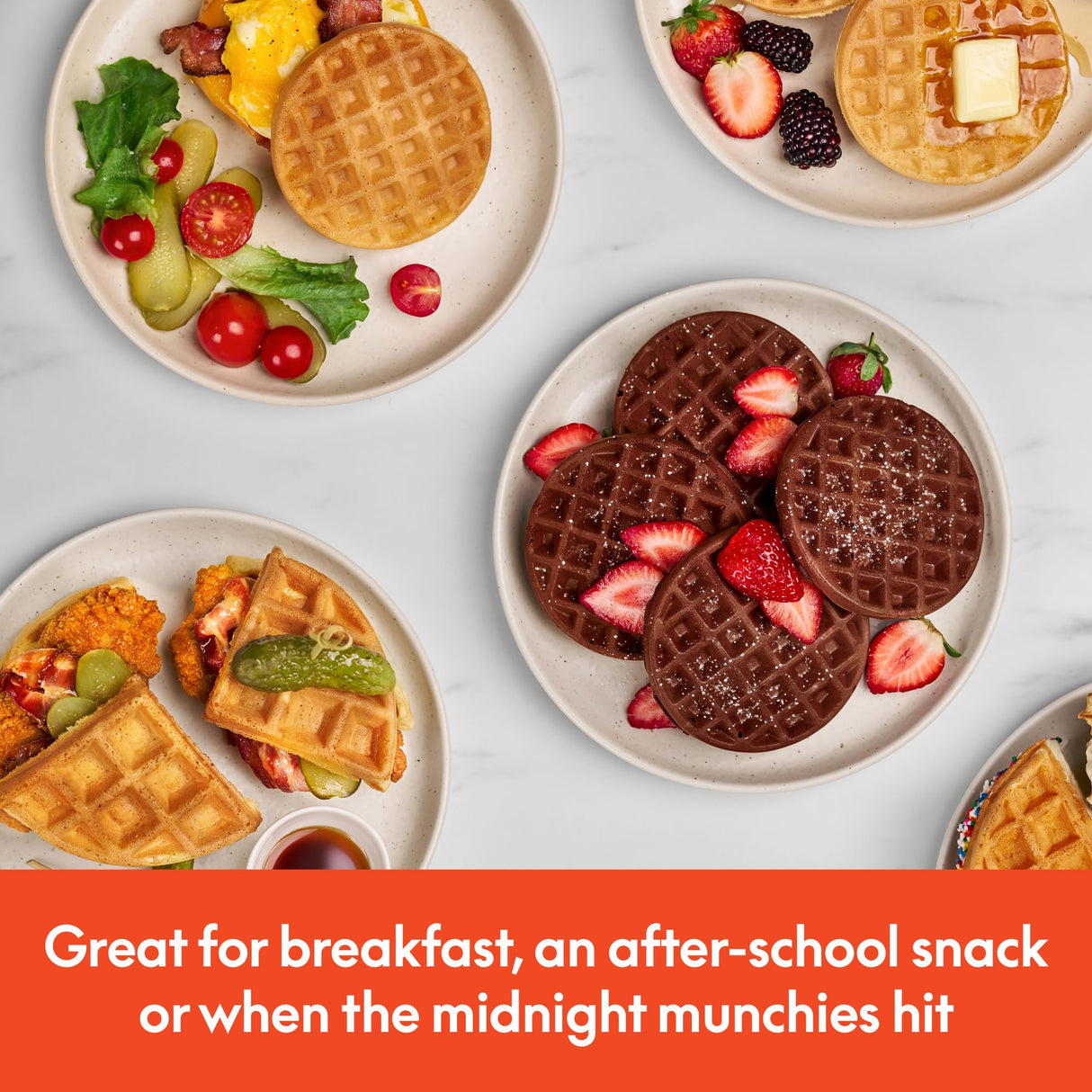 bella Snack-n-Store Mini Waffle Maker, EverGood™ Ceramic Nonstick Coating, Cord Wrap, Ready Indicator Light & Cool Touch Handles, Stackable Design & Customizable Plates, 350 Watt, Oatmilk BELLA