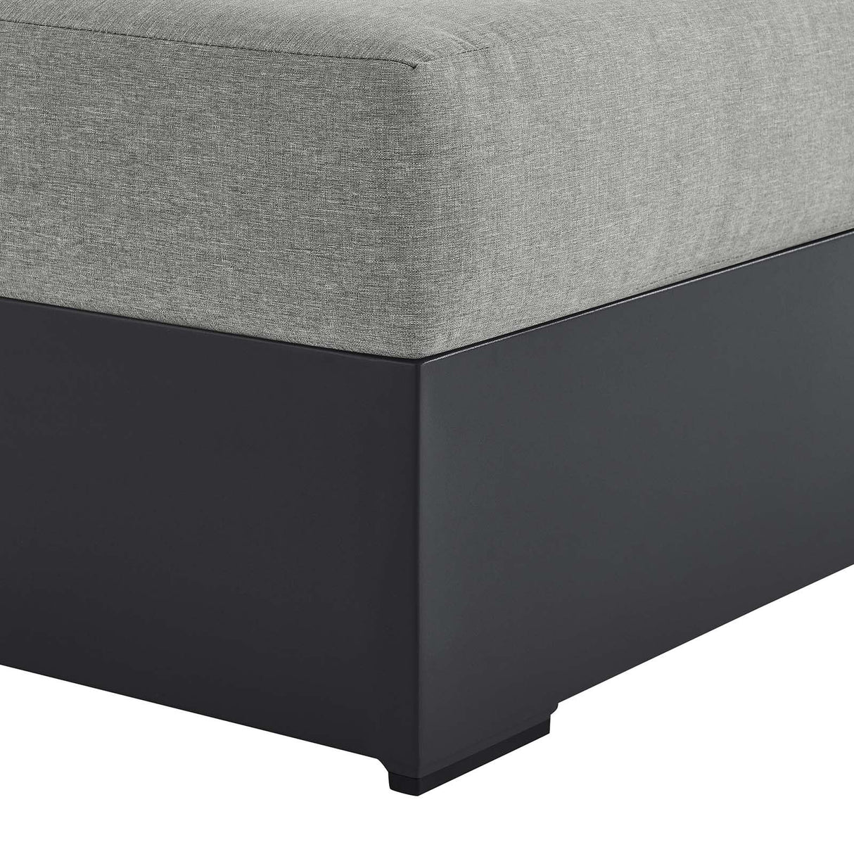 Modway Tahoe Powder-Coated Aluminum Outdoor Chaise Lounge Gray with Weather-Resistant Cushions, Modular Right-Facing Patio Lounger for Pool Furniture or Sectional Sofa Set Modway