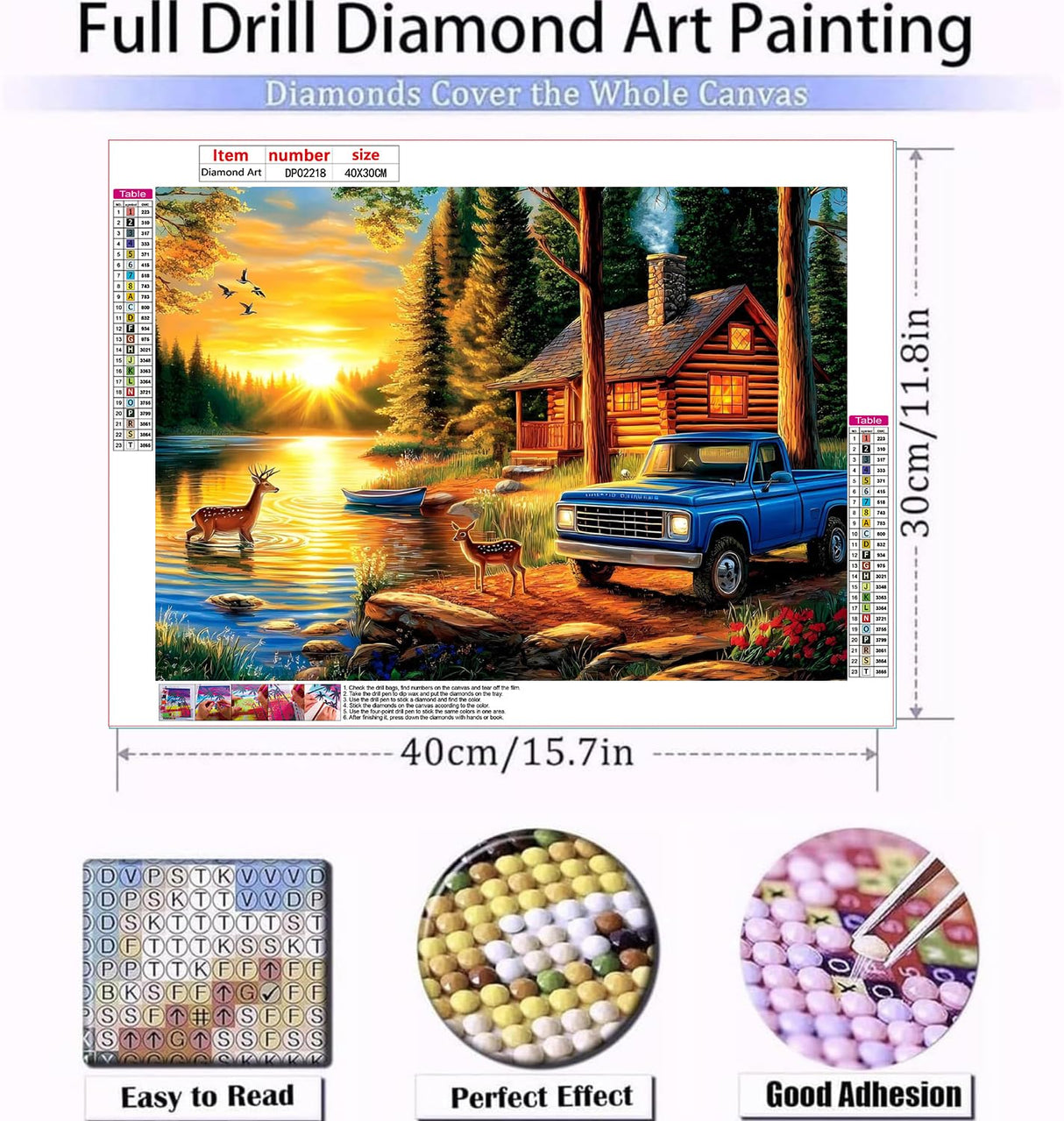 Diamond Art Kits for Adults Beginner- Deer Forest DIY Modern Diamond Painting Kits 5D Diamond Dots Gem Art Crafts with Tools- Round Full Drill Funny Crafts for Home Wall Decor&Gift-12x16 inch Fairyland JinWenn