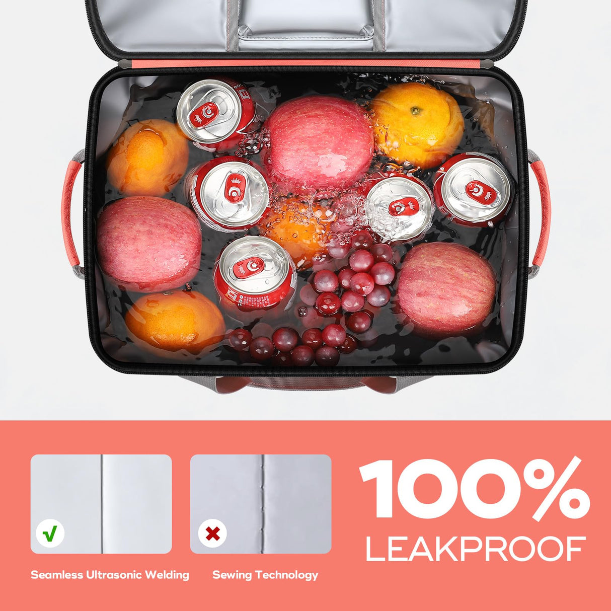 Maelstrom Collapsible Soft Sided Cooler - 55 Can Ice Chest, Leakproof Camping & Travel Cooler for Grocery Shopping & Beach Maelstrom