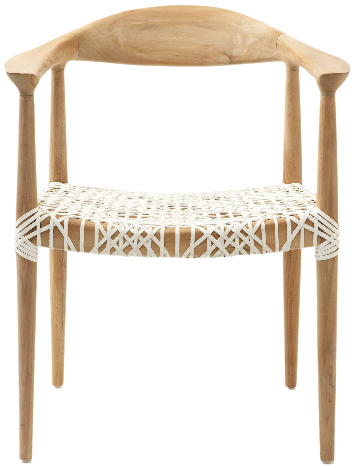 Safavieh Home Collection Wade Light Oak Teak Wood Arm Chair Safavieh