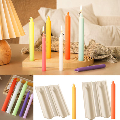 2 Pack Stick Pillar Candle Mold - Resin Casting Molds Resin Making Molds Silicone Mold for Candle