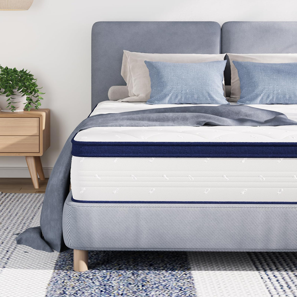 Avenco Full Size Mattress, 12 Inch Full Mattresses in a Box, Hybrid Mattresses with Comfort Foam and Pocket Coils for Pressure Relief, Motion Isolation Avenco