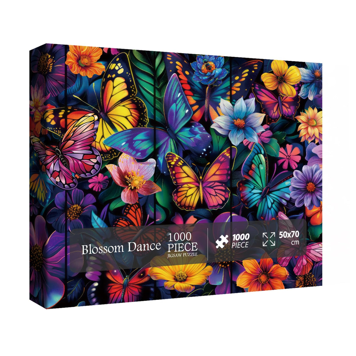 Flower Butterfly Puzzle for Adults 1000 Pieces, Spring Garden Plant Jigsaw Puzzles, Colorful Nature Floral Puzzles BBOLDIN