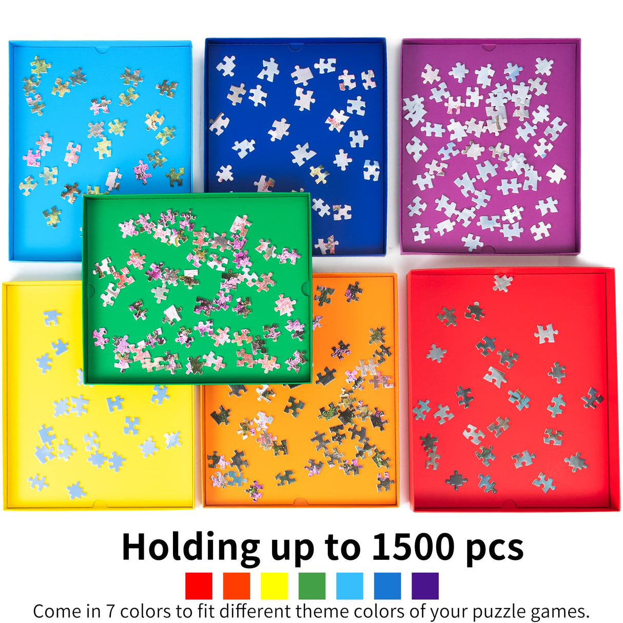 Tektalk Puzzle Sorting Trays Stackable Jigsaw Puzzle Sorters Puzzle Accessory for Puzzlers for Puzzles up to 1500 Pieces Tektalk